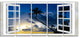 "Window To Beach With Coconut Palms" Landscape Art Wall Art, 5 Panels, 60"x28"