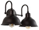 Frisco Farmhouse Industrial Iron LED Vanity, Oil Rubbed Bronze, 2-Light