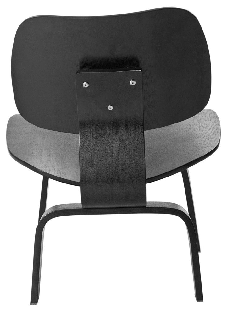 Modern Contemporary Living Room Wood Lounge Chair Black