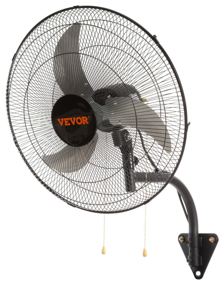 VEVOR Industrial Wall Mount Fan Oscillating Metal Fan 3 Speed, 20"
