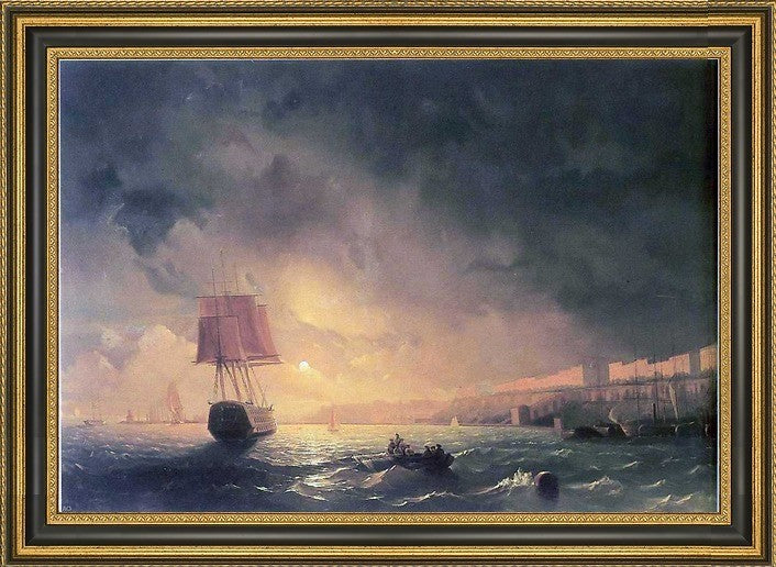 Ivan Constantinovich Aivazovsky View of Odessa by MoonlightCanvas Print, 16"x24"