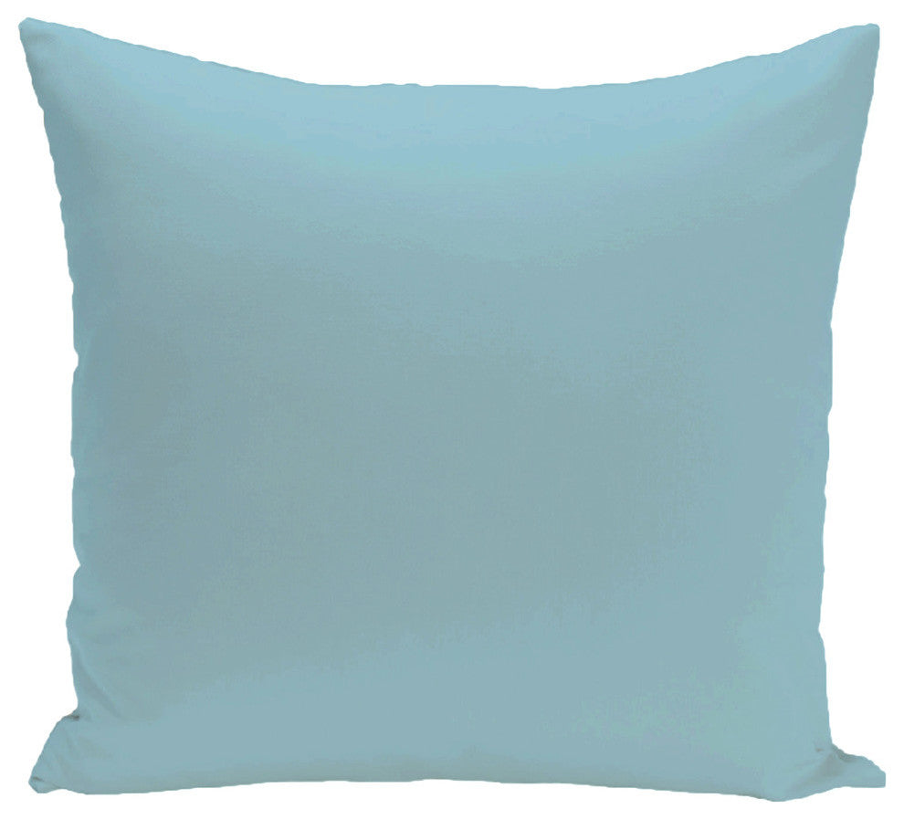 Solid Print Pillow, Light Blue, 18"x18"