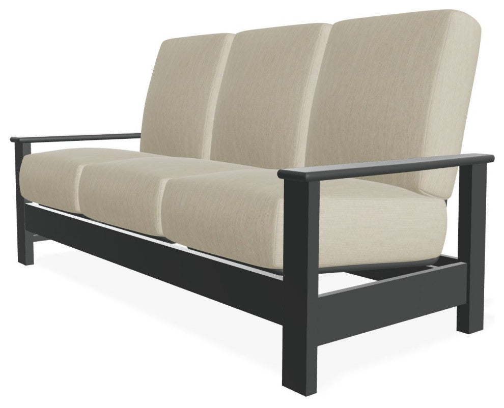 Leeward Deep Seat 3-Seat Outdoor Sofa, Huskie/Graphite