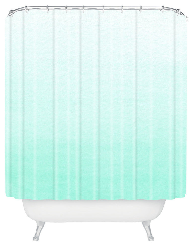 Social Proper Mint Ombre Shower Curtain