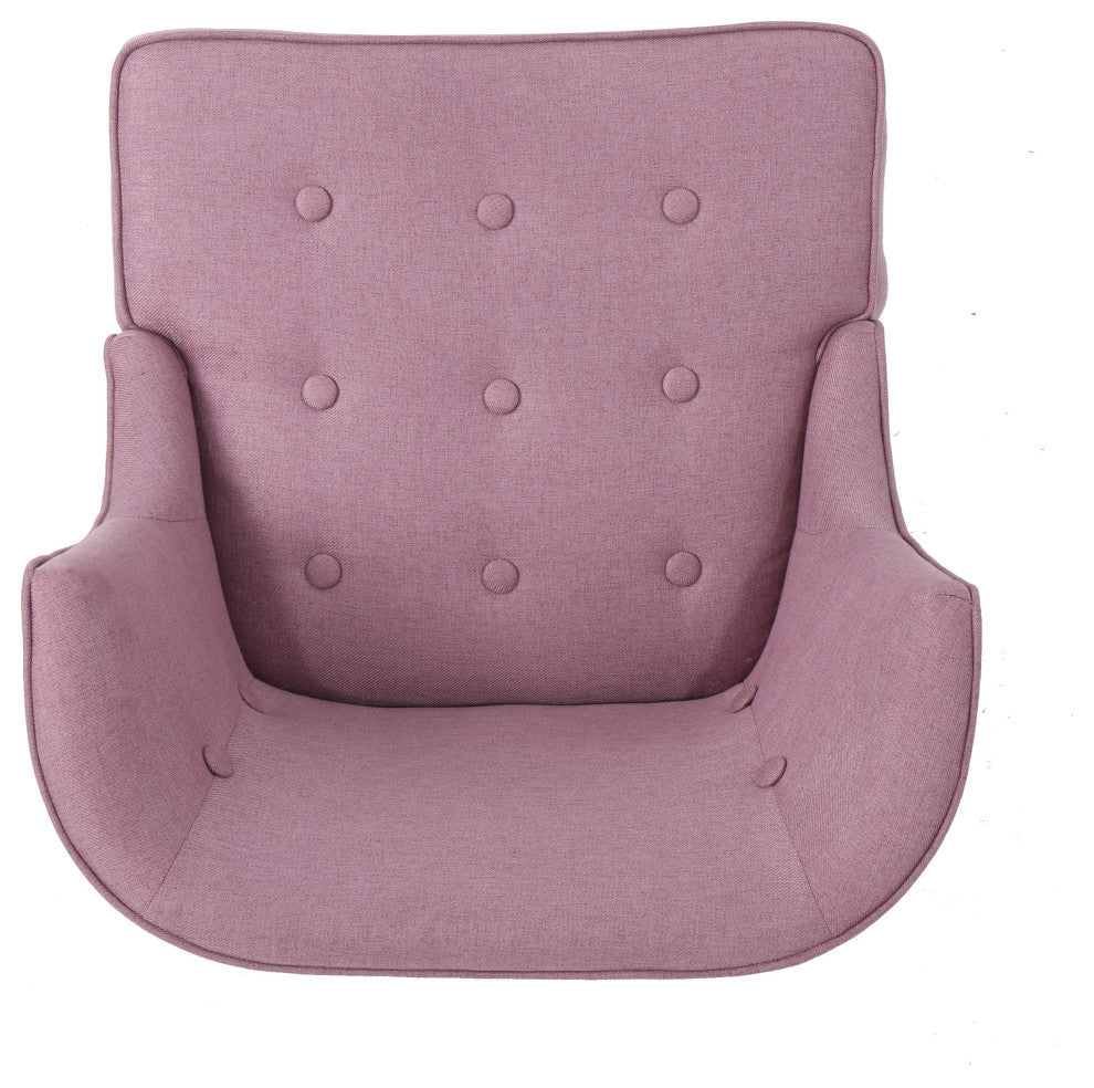 GDF Studio Adelina Contemporary Upholstered Accent Chair with Nailhead Trim, Light Lavender