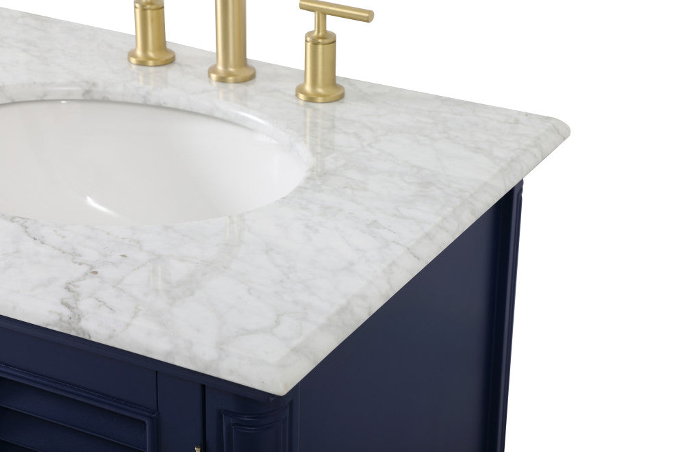 Rhett 60" Double Bathroom Vanity, Blue