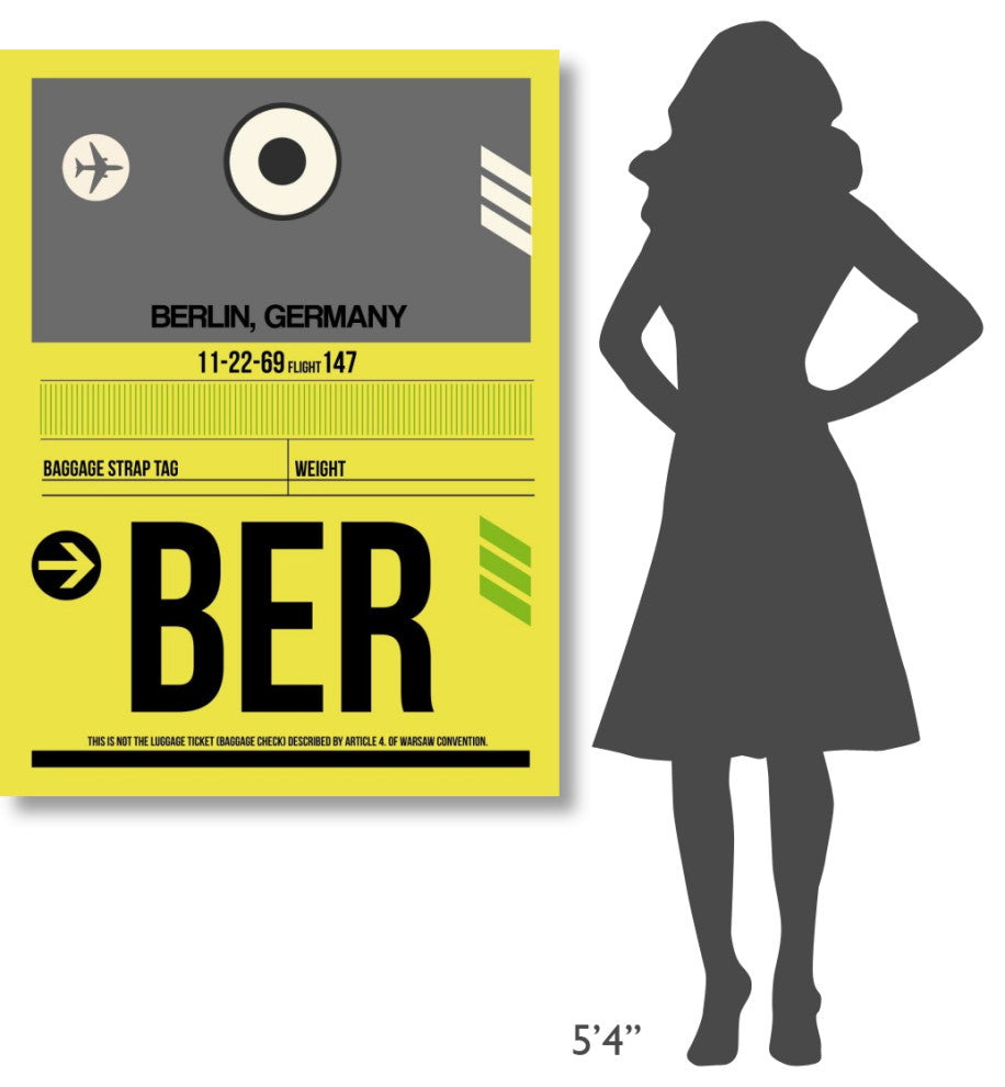 "BER Berlin Luggage Tag 1" Fine Art Print