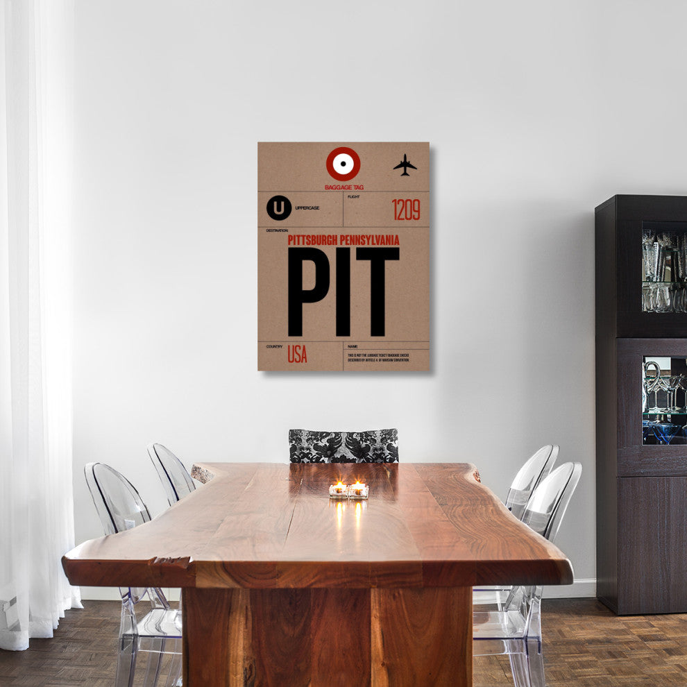 "PIT Pittsburgh Luggage Tag 1" Fine Art Print