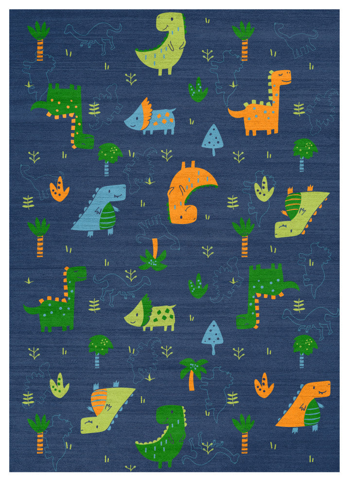 Nourison Imagination 3'5" x 5' Navy Multicolor Kids Indoor Rug