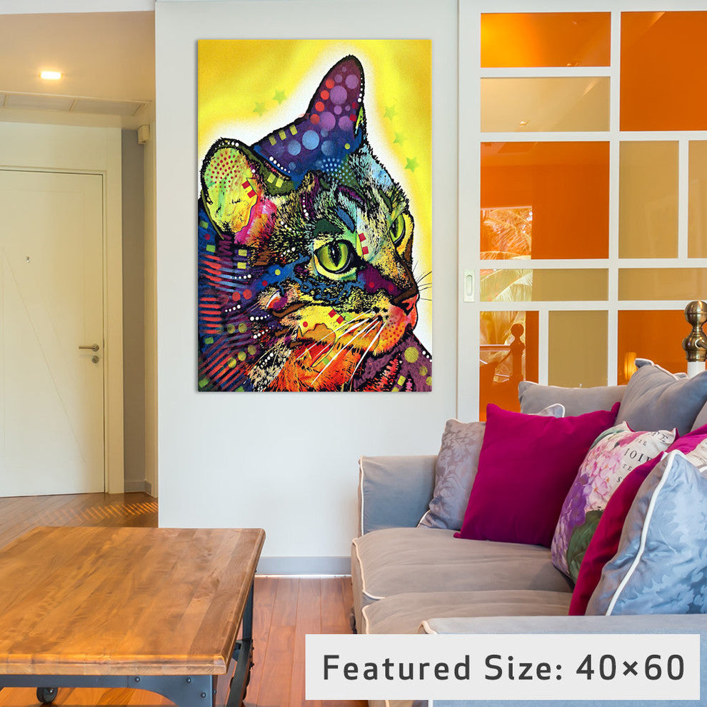 "Confident Cat" Wrapped Canvas Art Print, 18x12x1.5