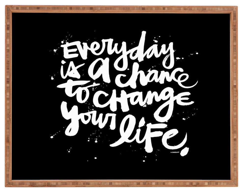 Deny Designs Kal Barteski Change Your Life Rectangular Tray