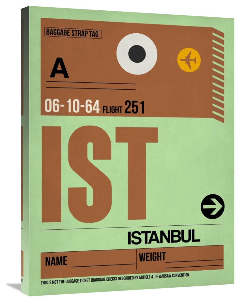 "IST Istanbul Luggage Tag 2" Fine Art Print