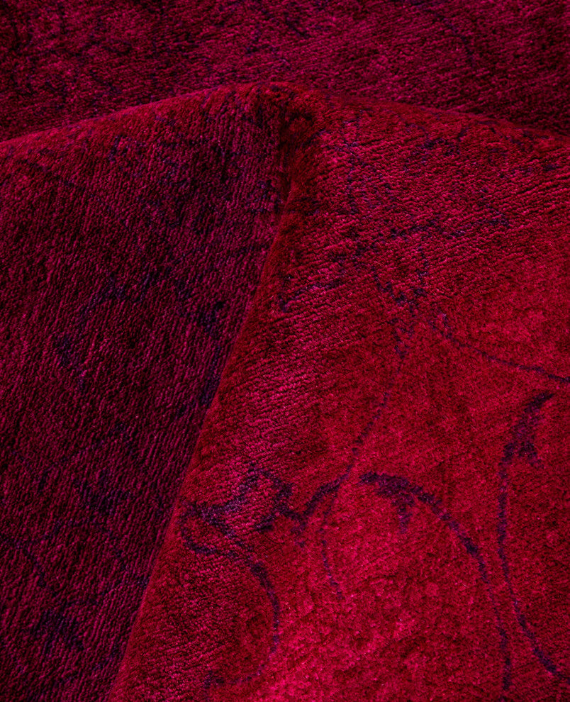 Overdyed One-of-a-Kind Hand-Knotted Area Rug Pink, 9' 3" x 11' 10"