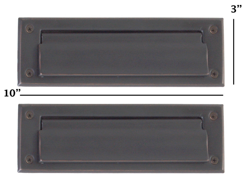 Mail Slot 3"x10", Venetian Bronze