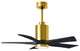 Patricia-5 5-Blade Ceiling Fan, LED Light Kit, Brushed Brass/Matte Black, 42