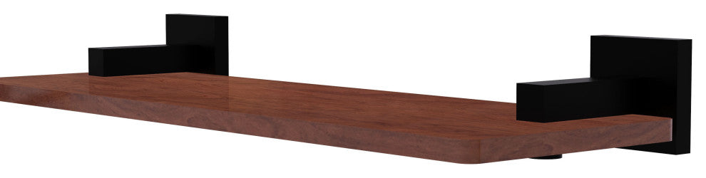 Montero 16" Solid Wood Shelf, Matte Black