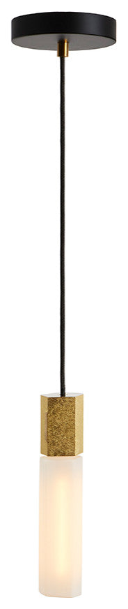 Basalt Single Pendant In Brass