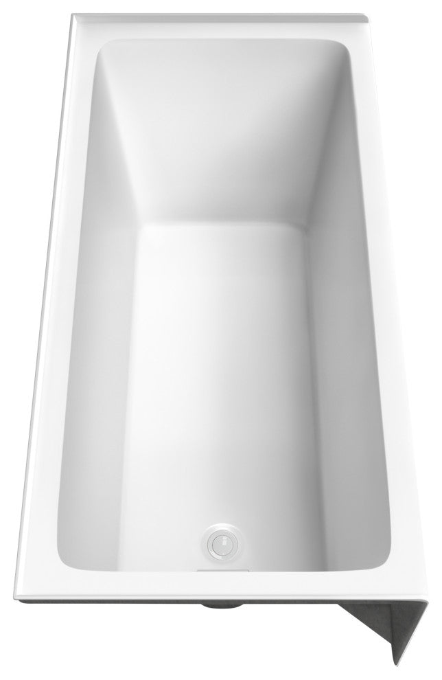 Grayley 60x30x18" Alcove Bathtub With Left-Hand Drain and Trim, Shiny White