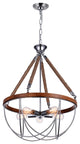 Parana 5 Light Down Chandelier With Chrome Finish