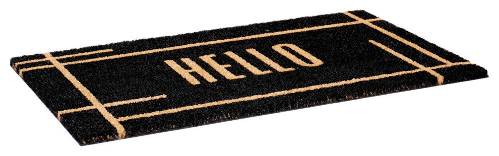 Calloway Mills Modern Black Hello Doormat, 24x36