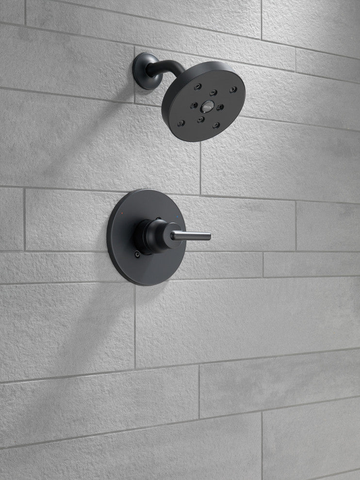 Delta Trinsic Monitor 14 Series H2Okinetic Shower Trim, Matte Black, T14259-BL