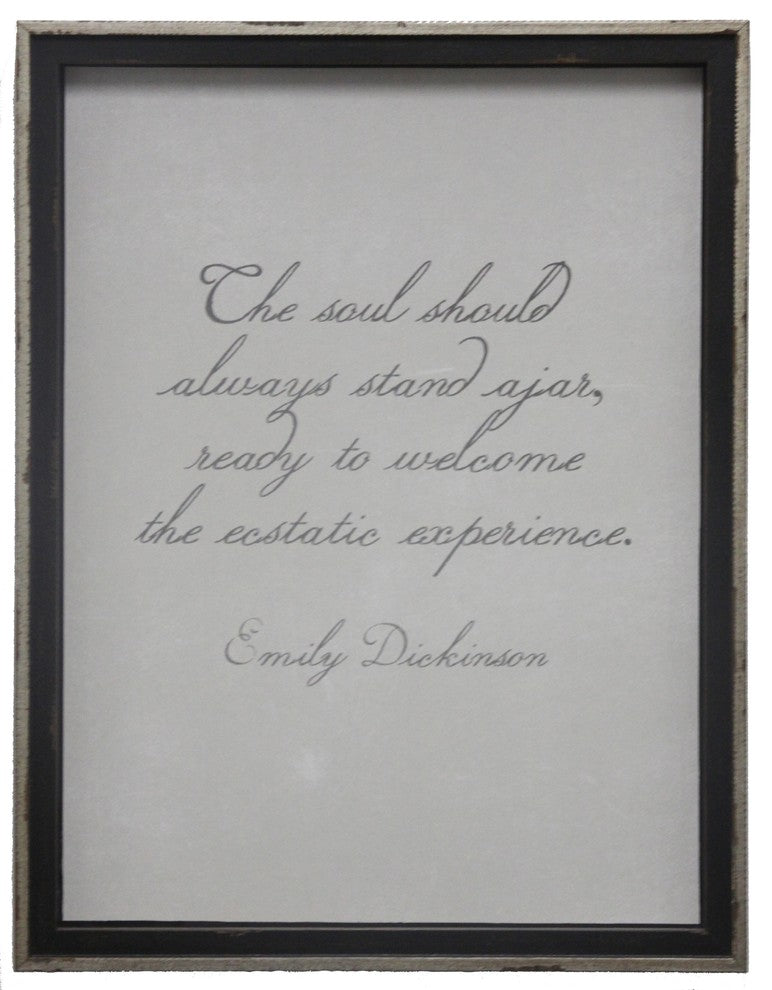 Dickinson Quote, Volutes On Gray Background