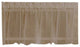 Emelia Sheer Solid Taupe Kitchen Curtain, Valance
