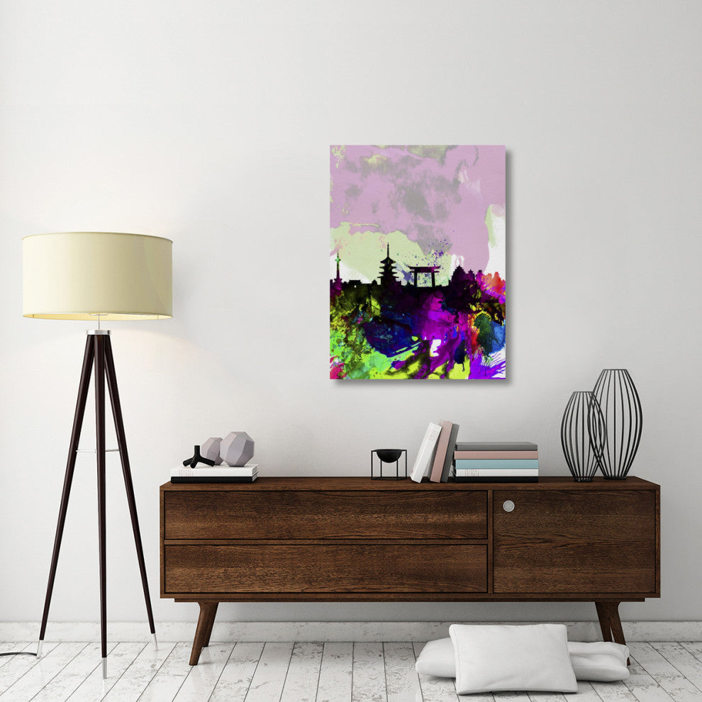 "Kyoto Watercolor Skyline" Fine Art Print