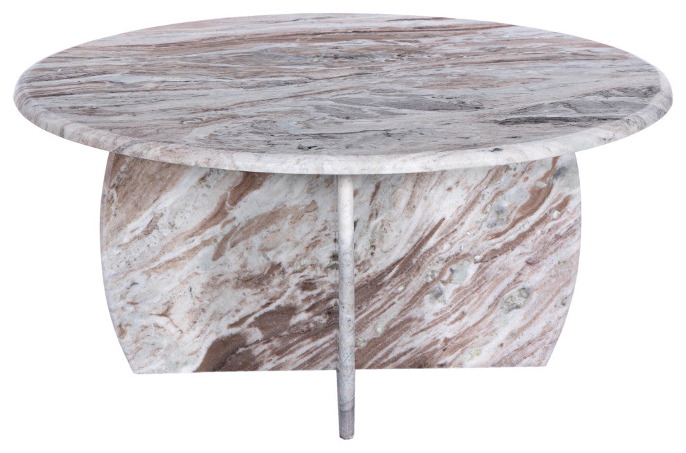 Formentera Marble Coffee Table, Brown, Coffee Table