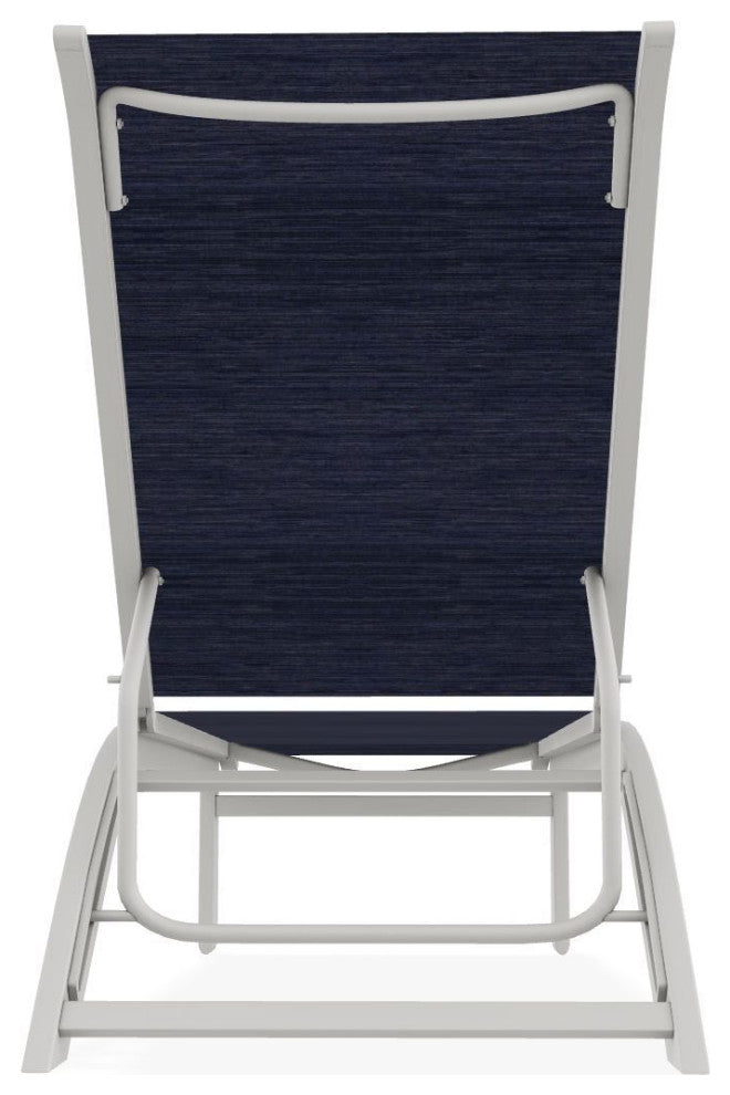 Kendall Sling Stackable Outdoor Chaise Lounge, Collect Indigo/Snow