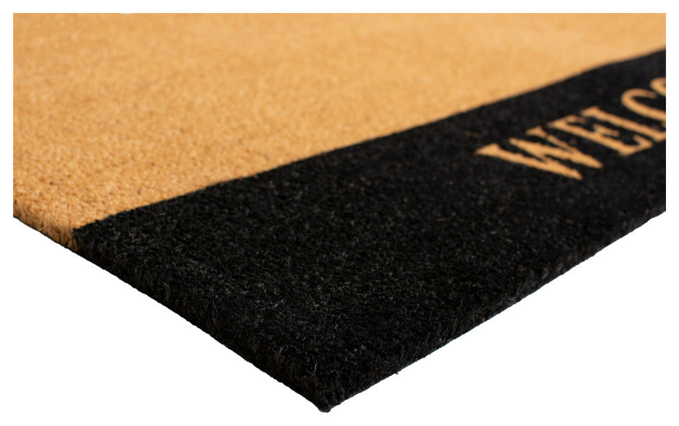 Calloway Mills Welcome Black Stripe Doormat, 36"x72"