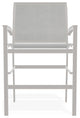Bazza Sling Balcony Height Stackable Outdoor Stool, Alloy/Warm Gray