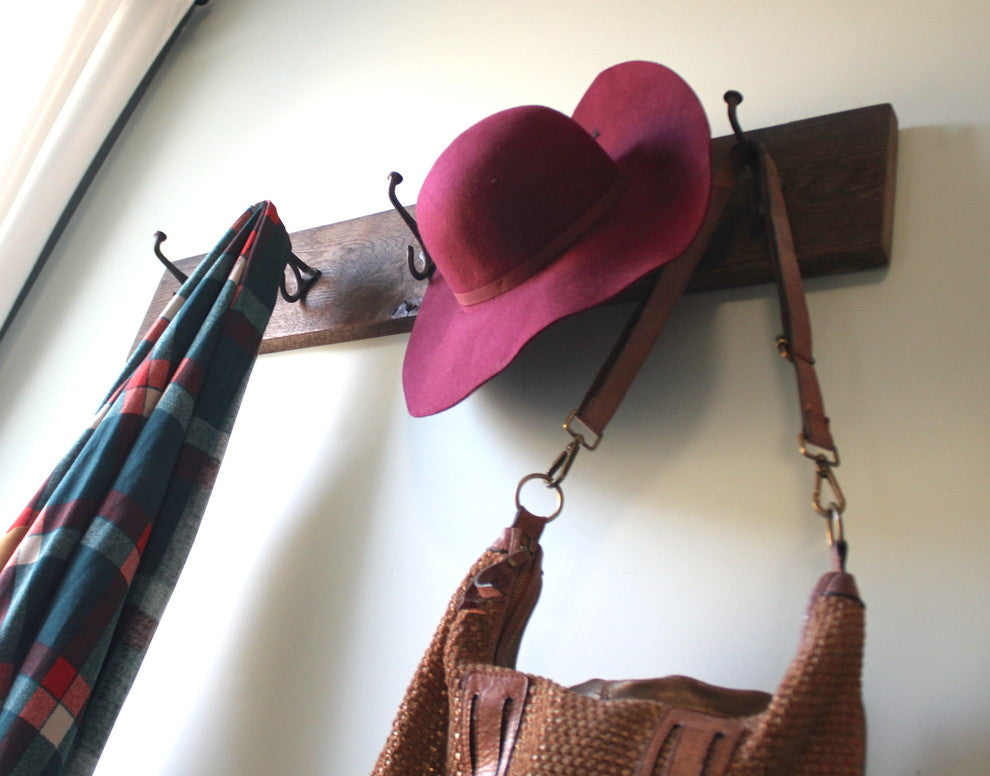 Reclaimed Barn Wood Coat Rack Rustic Hooks