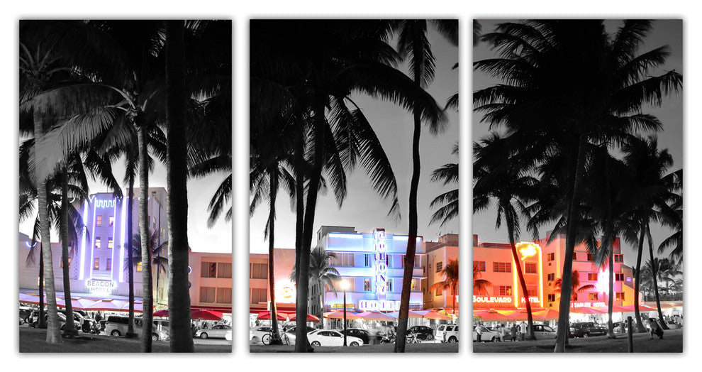 Ready2hangart 3-Piece 'Sobe' Canvas Wall Art Set, 16"x36"