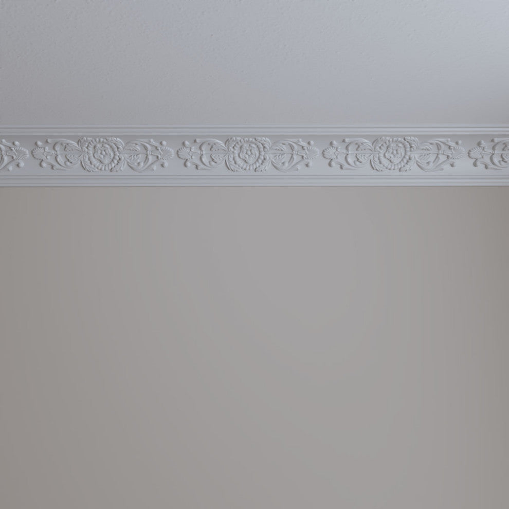 3 7/8"Hx3 3/4"Px5 3/8"Fx96 1/8"L, 12" Repeat, Medway Crown Moulding