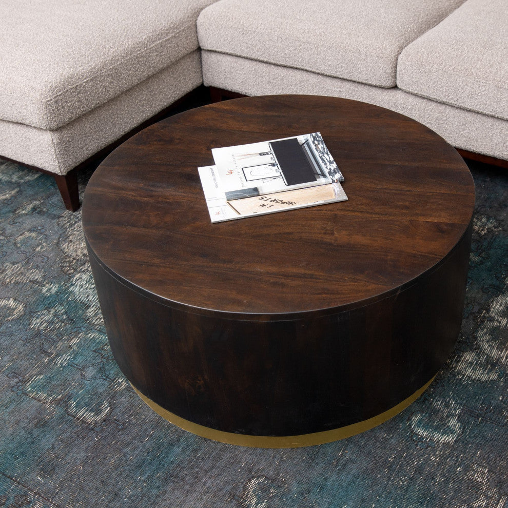 Form Coffee Table, Dark Brown