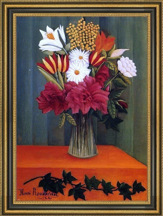 Henri Rousseau Bouquet of Flowers with an Ivy BranchCanvas Print, 16"x24"