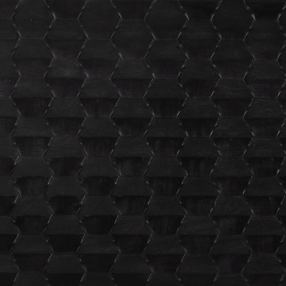 Raffael Desk Carved Black Wash, Black Wash, Gunmetal