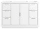 Avanity Austen 48" Vanity Only, White With Brushed Silver Hardware