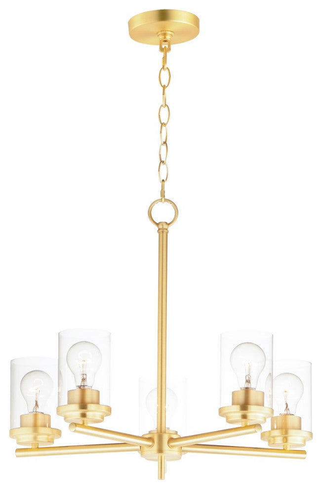 Maxim Corona 5-Light Chandelier 10205CLSBR - Satin Brass