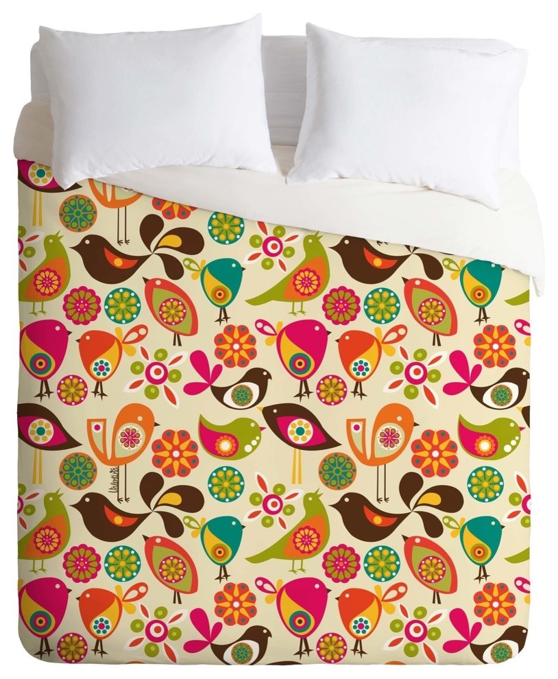 Deny Designs Valentina Ramos Little Birds Duvet Cover - Lightweight