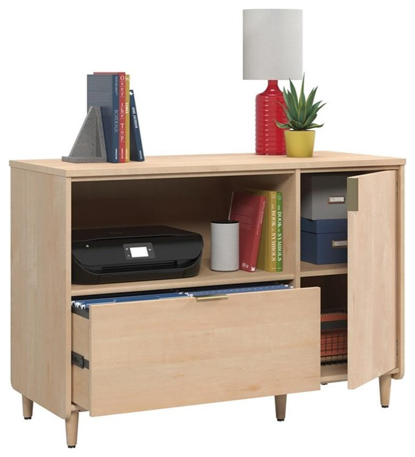 Clifford Place Engineered Wood Credenza in Natural Maple Finish