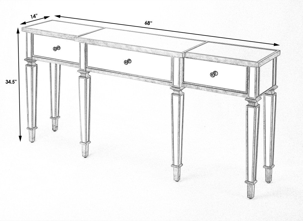 Butler Hayworth Mirrored Console Table