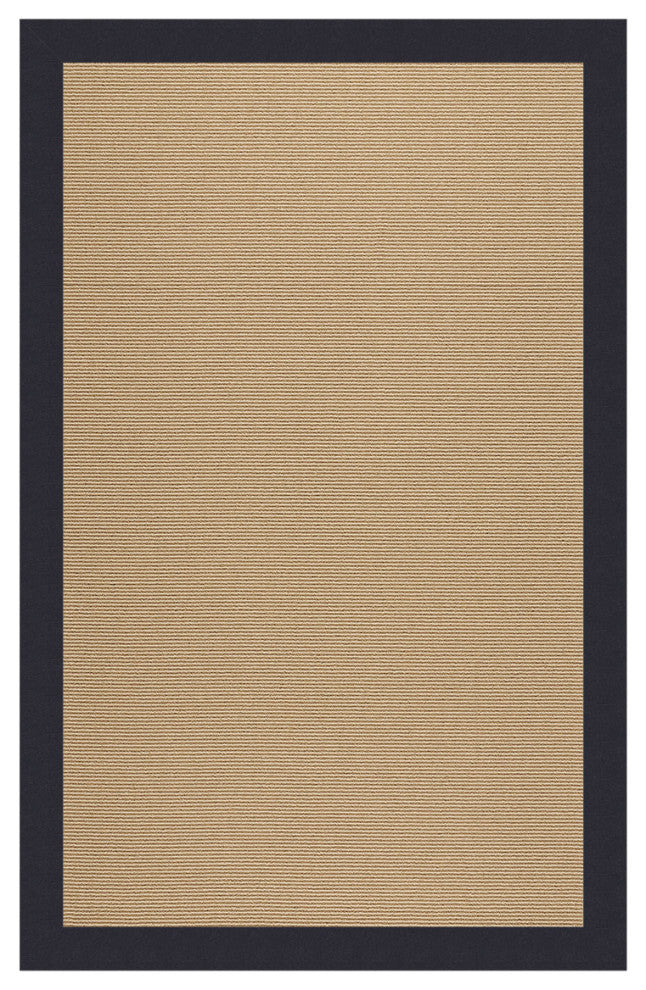 Zoe-Sisal Machine Tufted Rectangle Rug, Dark Navy, 4'x6'