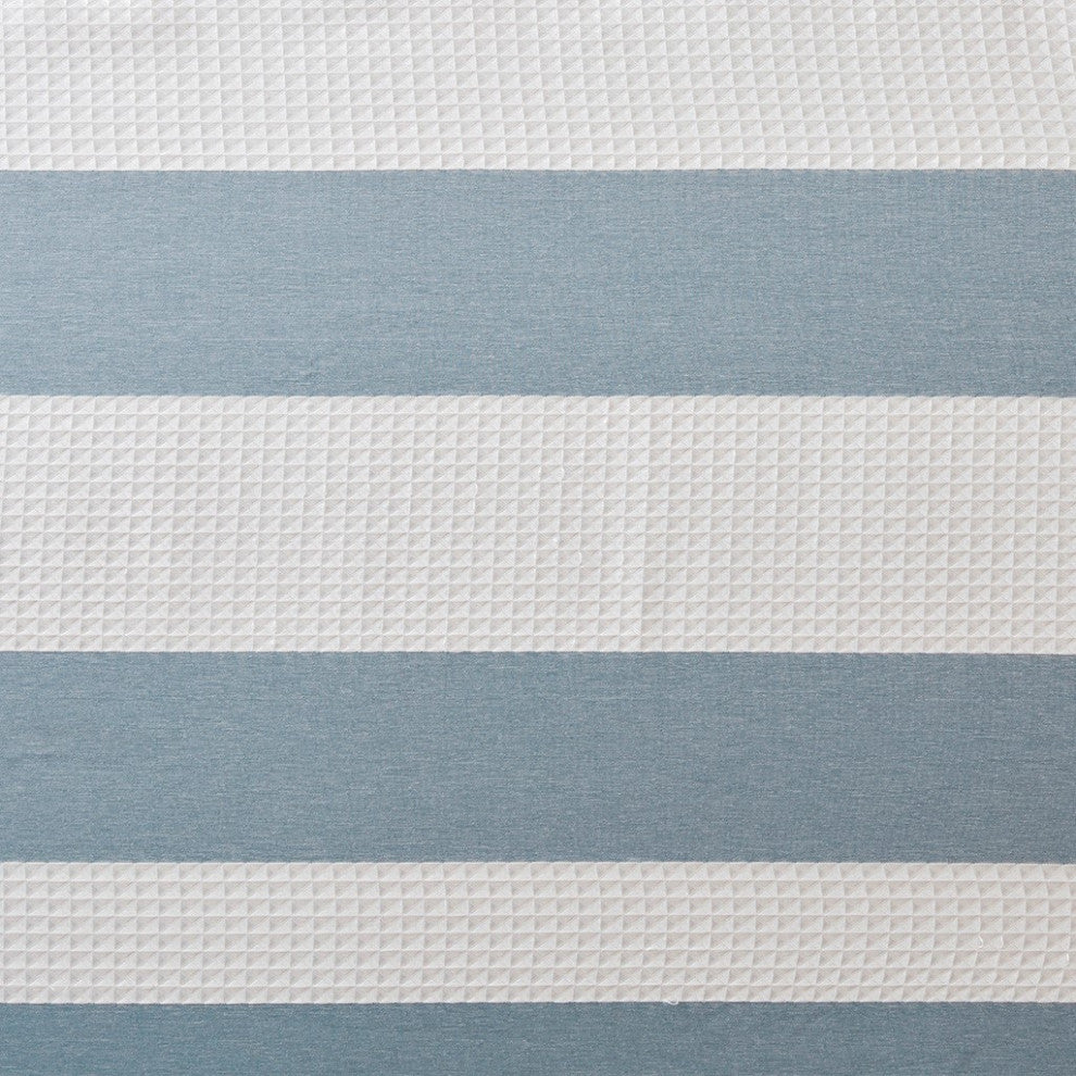 Madison Park Spa Waffle Shower Curtain With 3M Treatment, Blue