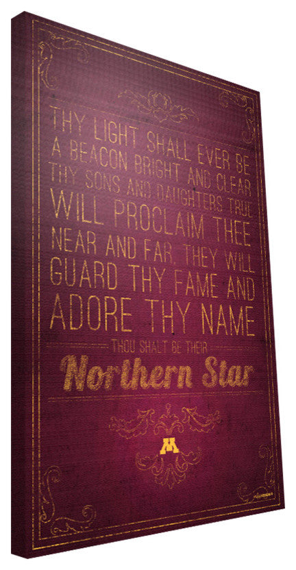 MNX Golden Gophers Song Canvas Print, 16"x24"