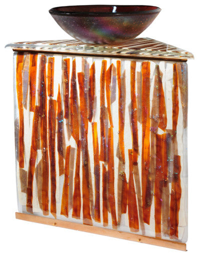 35H Marina Fused Glass Sink/Vanity Combo