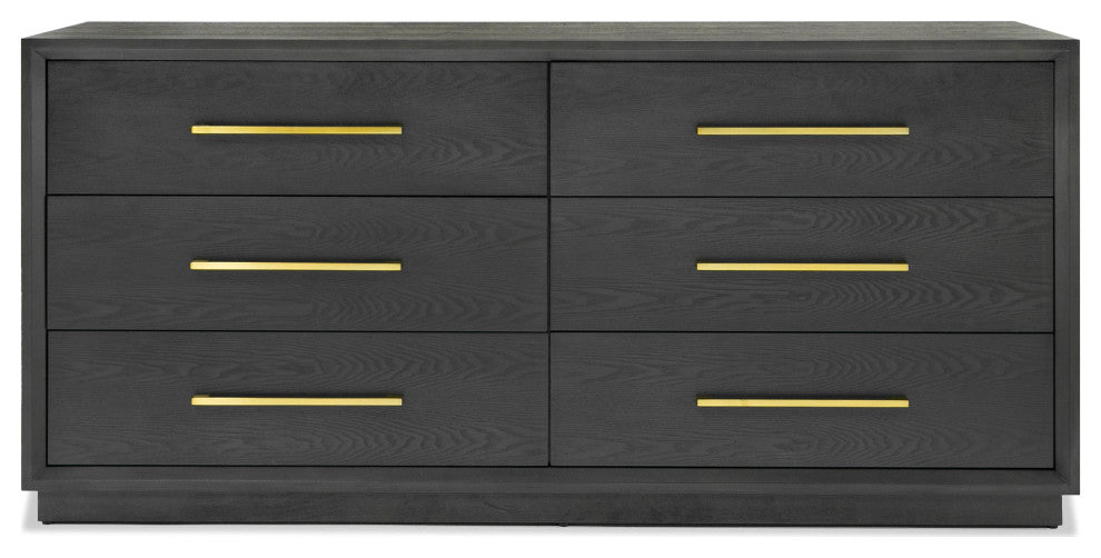 Modrest Manhattan Contemporary Gray and Gold Dresser