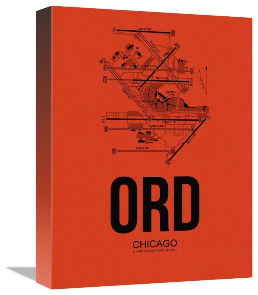 "ORD Chicago Airport Orange" Fine Art Print