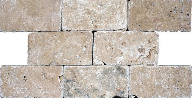 Tuscany Walnut 3x6 Tumbled Subway Tile, 30 Sq. Ft.